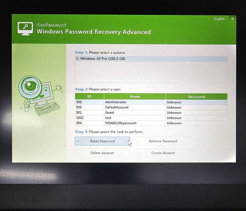 reset hp login password now